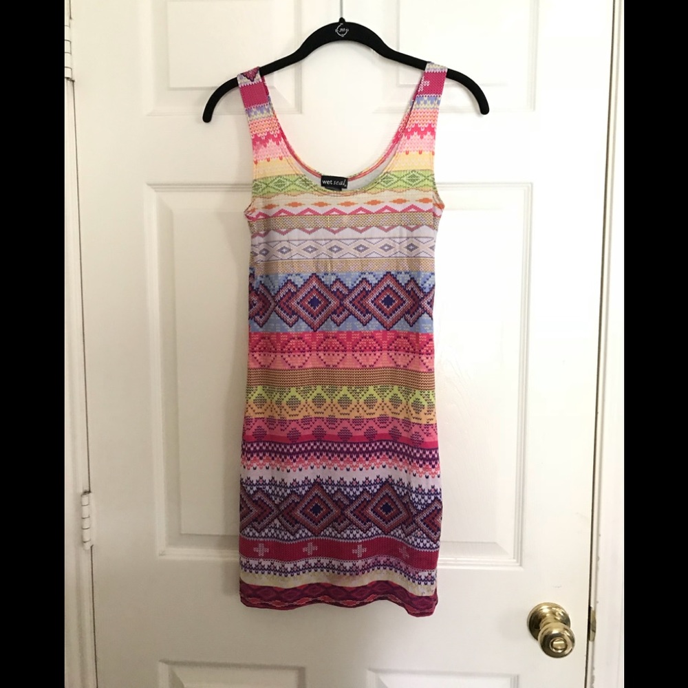 Colorful tank top dress from Wet Seal